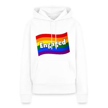 Gay Pride schwule Menschen engagierten schwule Verlobte Verlobte Verlobte - Frauen Premium Bio Hoodie - Weiß - Vorne - Julia (174cm)