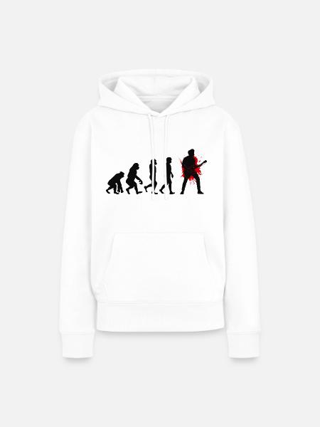 Bassgitarrist Musiker Bassist Evolution - Frauen Premium Bio Hoodie - Weiß