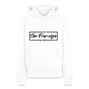 San Francisco Californie - Sweat à capuche Premium bio Femme - blanc - Devant - Julia (174cm)