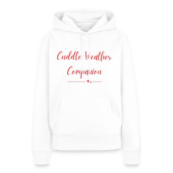 Cuddle Weather Companion - Women’s Premium Organic Hoodie - white - Front - Julia (174cm)