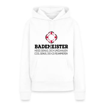 Bademeister - Frauen Premium Bio Hoodie - Weiß - Vorne - Julia (174cm)