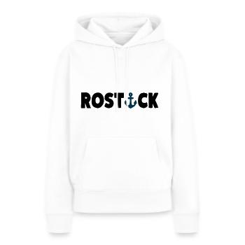 ROSTOCK Hansestadt Anker - Frauen Premium Bio Hoodie - Weiß - Vorne - Julia (174cm)