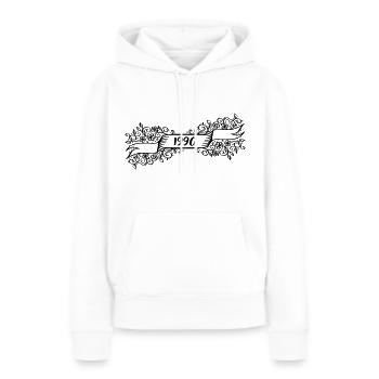 1990 Birthday present - Women’s Premium Organic Hoodie - white - Front - Julia (174cm)