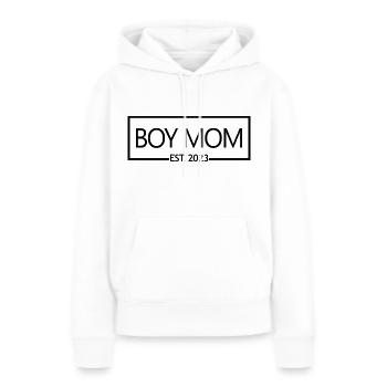 2023 Baby Shower Grossesse Révéler - Sweat à capuche Premium bio Femme - blanc - Devant - Julia (174cm)