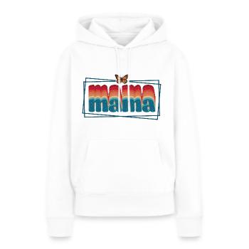 Retro Sublimation Butterfly Mama - Women’s Premium Organic Hoodie - white - Front - Julia (174cm)