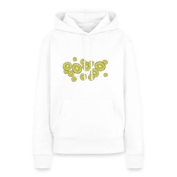 Der Duft der Kiwis - Frauen Premium Bio Hoodie - Weiß - Vorne - Julia (174cm)