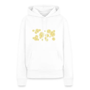Der Duft der Banane - Frauen Premium Bio Hoodie - Weiß - Vorne - Julia (174cm)