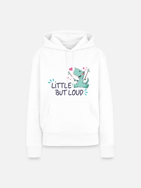 Klein aber laut - Frauen Premium Bio Hoodie - Weiß