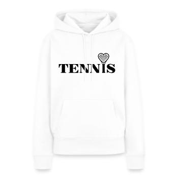 Raquettes de tennis - Sweat à capuche Premium bio Femme - blanc - Devant - Julia (174cm)