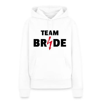 Team Bride Flash (Enterrement de vie de garçon de mariée Enterrement de vie de garçon / 2C POS) - Sweat à capuche Premium bio Femme - blanc - Devant - Julia (174cm)