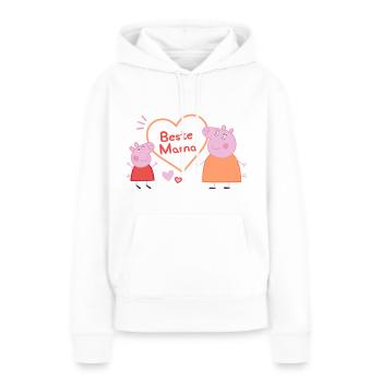 Peppa Pig Design Meilleure Maman - Sweat à capuche Premium bio Femme - blanc - Devant - Julia (174cm)