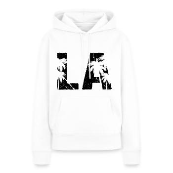 Los Angeles LA Palm Trees - Frauen Premium Bio Hoodie - Weiß - Vorne - Julia (174cm)