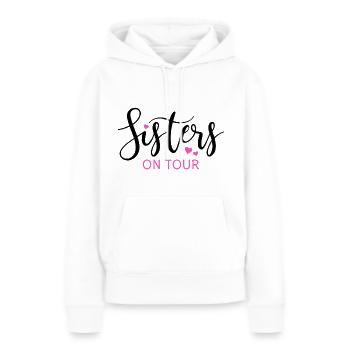 Sœurs Sœurs Frères et sœurs Sœurs en tournée - Sweat à capuche Premium bio Femme - blanc - Devant - Julia (174cm)
