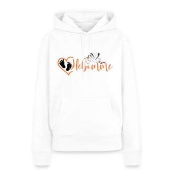 Hebamme - Frauen Premium Bio Hoodie - Weiß - Vorne - Julia (174cm)