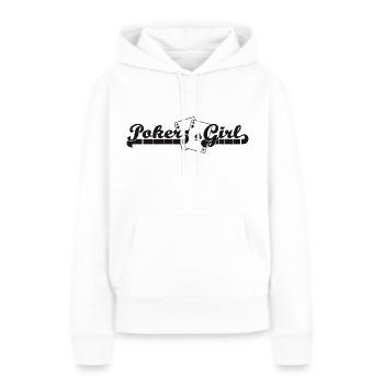 Woman playing poker - Women’s Premium Organic Hoodie - white - Front - Julia (174cm)