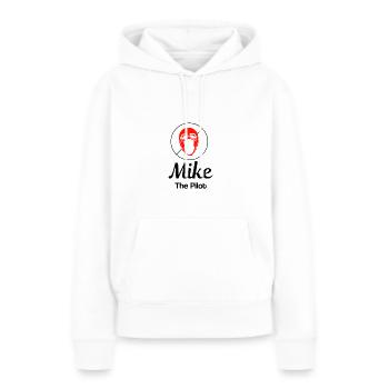 Pilote - Sweat à capuche Premium bio Femme - blanc - Devant - Julia (174cm)
