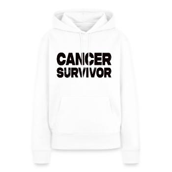 Cancer Survivor - Frauen Premium Bio Hoodie - Weiß - Vorne - Julia (174cm)