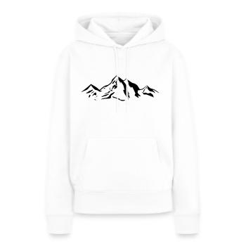 Montagnes panorama alpes pics - Sweat à capuche Premium bio Femme - blanc - Devant - Julia (174cm)
