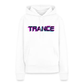 Trance - Uplifting Trance Vaporwave Glitch Pink Ed - Sweat à capuche Premium bio Femme - blanc - Devant - Julia (174cm)