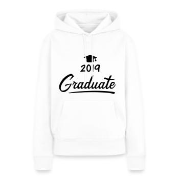 Schule Abschluss Abi Graduate 2019 Geschenk - Frauen Premium Bio Hoodie - Weiß - Vorne - Julia (174cm)