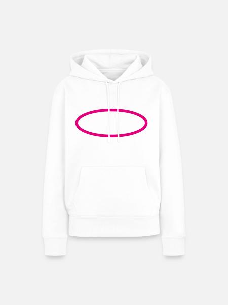 Ovaler Kreis - Frauen Premium Bio Hoodie - Weiß
