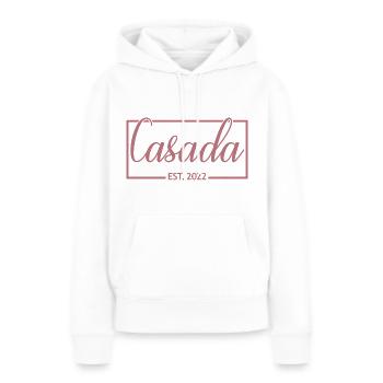 2022 Hochzeitstag verheiratete Frauen - Frauen Premium Bio Hoodie - Weiß - Vorne - Julia (174cm)