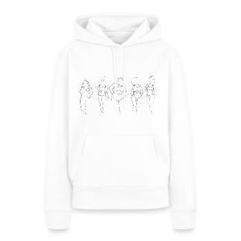 Bodies are beautiful Line Art - Frauen Premium Bio Hoodie - Weiß - Vorne - Julia (174cm)