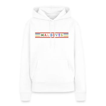 MALEDIVEN - Frauen Premium Bio Hoodie - Weiß - Vorne - Julia (174cm)