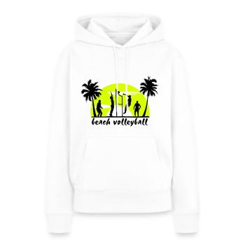 beach volleyball - Frauen Premium Bio Hoodie - Weiß - Vorne - Julia (174cm)