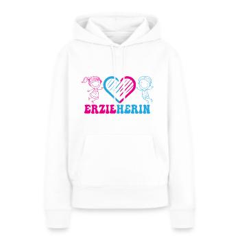 Maternelle Maternelle Profession Enseignant de maternelle - Sweat à capuche Premium bio Femme - blanc - Devant - Julia (174cm)