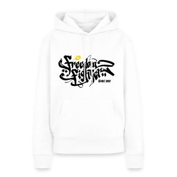 combattant de la liberté Feiheitskämpfer 2020 - Sweat à capuche Premium bio Femme - blanc - Devant - Julia (174cm)
