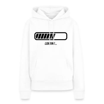 Barre de progression - Sweat à capuche Premium bio Femme - blanc - Devant - Julia (174cm)