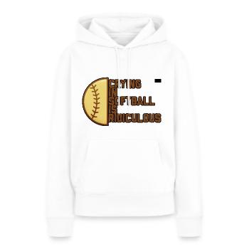 Pleurer Au Softball Est Ridicule 4 - Sweat à capuche Premium bio Femme - blanc - Devant - Julia (174cm)