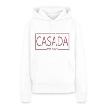 2022 Hochzeitstag verheiratete Frauen - Frauen Premium Bio Hoodie - Weiß - Vorne - Julia (174cm)