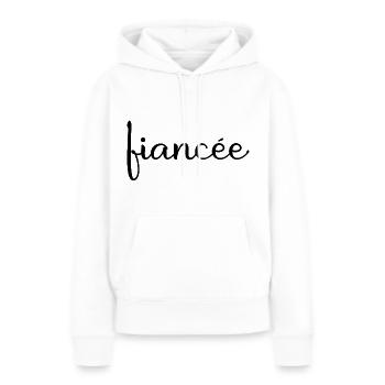 Verlobte passende Verlobung Hochzeit Flitterwochen - Frauen Premium Bio Hoodie - Weiß - Vorne - Julia (174cm)