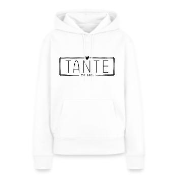 Tante Est. 2024 - Frauen Premium Bio Hoodie - Weiß - Vorne - Julia (174cm)