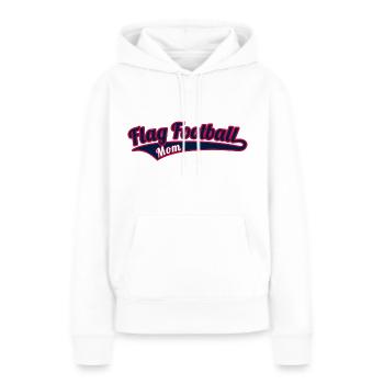 Flag Football Maman Mama Mutter - Sweat à capuche Premium bio Femme - blanc - Devant - Julia (174cm)