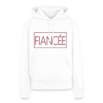 Verlobte passende Verlobung Hochzeit Flitterwochen - Frauen Premium Bio Hoodie - Weiß - Vorne - Julia (174cm)