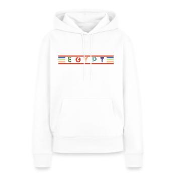 Egypt - Sweat à capuche Premium bio Femme - blanc - Devant - Julia (174cm)