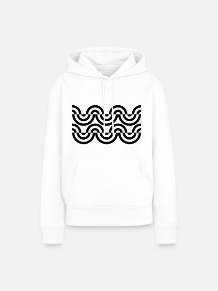 Op-Art - Frauen Premium Bio Hoodie - Weiß