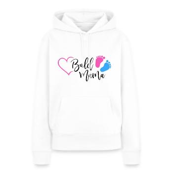 Bald Mama Baby Schwangerschaft Geburt Herz Mutter - Frauen Premium Bio Hoodie - Weiß - Vorne - Julia (174cm)
