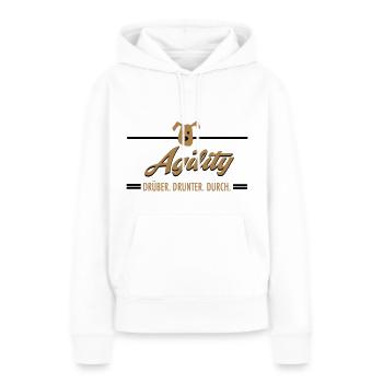 Agility - Frauen Premium Bio Hoodie - Weiß - Vorne - Julia (174cm)