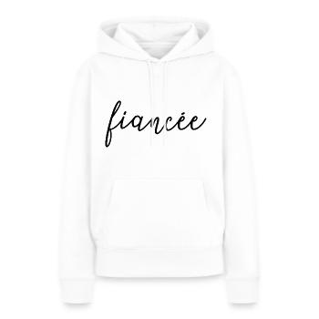 Verlobte passende Verlobung Hochzeit Flitterwochen - Frauen Premium Bio Hoodie - Weiß - Vorne - Julia (174cm)