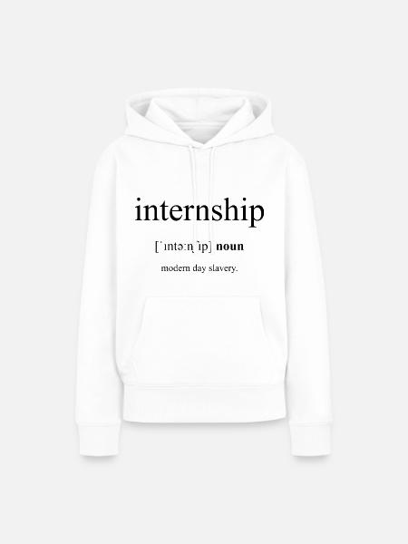 Internship | Praktikum Definition Dictionary - Frauen Premium Bio Hoodie - Weiß