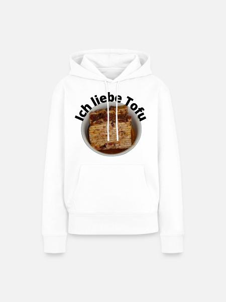 Ich liebe Tofu - Frauen Premium Bio Hoodie - Weiß