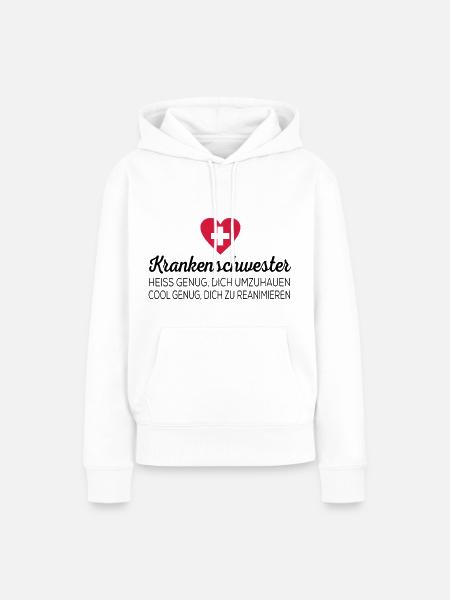 Krankenschwester - Frauen Premium Bio Hoodie - Weiß