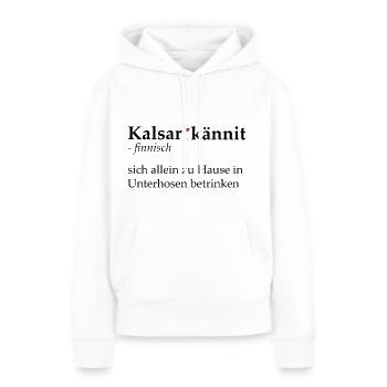 Kalsarikännit Finnland Betrinken - Frauen Premium Bio Hoodie - Weiß - Vorne - Julia (174cm)