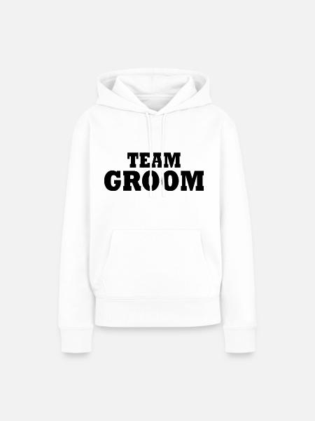 Team groom - Frauen Premium Bio Hoodie - Weiß