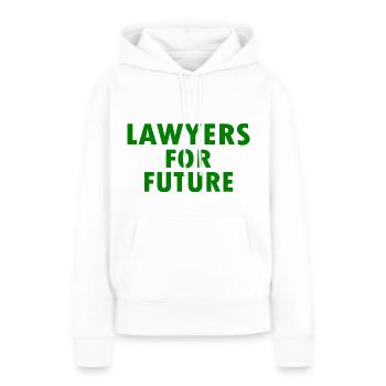 Lawyers for future - Sweat à capuche Premium bio Femme - blanc - Devant - Julia (174cm)