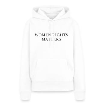 Frauenrechte Demonstration - Frauen Premium Bio Hoodie - Weiß - Vorne - Julia (174cm)